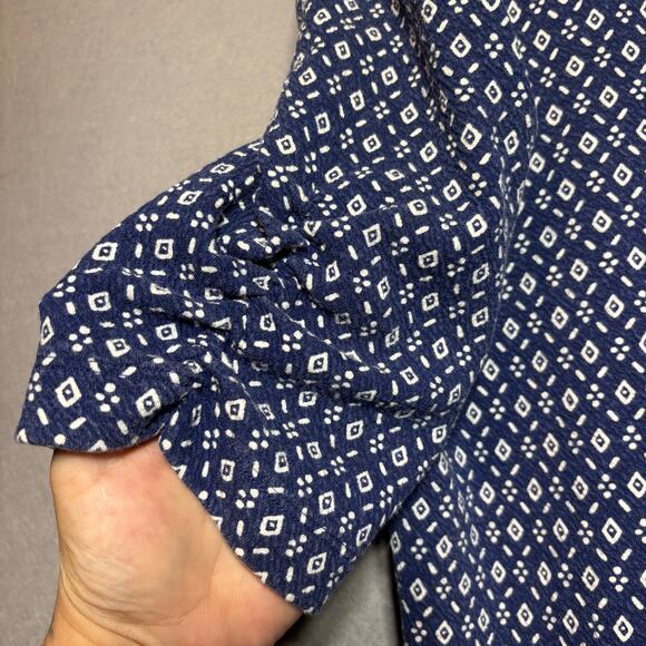 Anthropologie Akemi Kin Boho Dress M Blue Red Embroidered Artsy Indie Folk - Picture 9 of 9